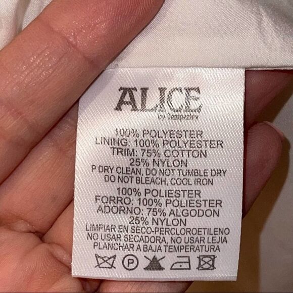 Alice by Temperly White Lace Whispers Off Shoulder Mini Dress Sz 4 - Picture 11 of 14